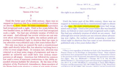 Foto de Edição na opinião de aborto de Alito revela fraqueza no argumento jurídico – Quartz