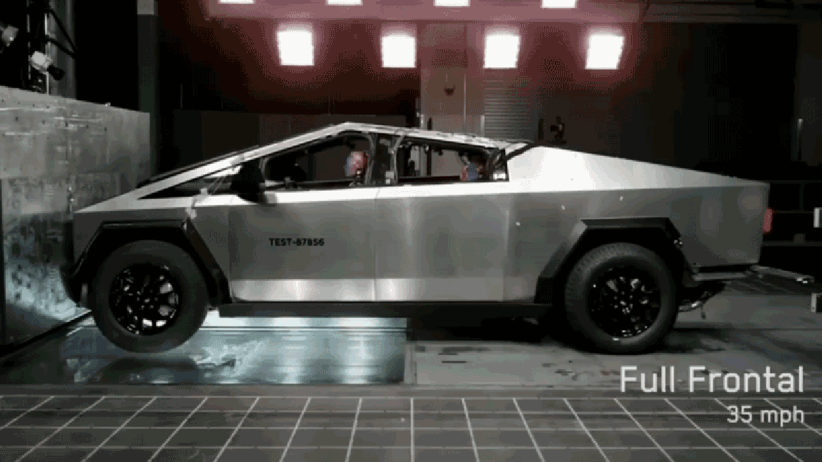 Foto de O Tesla Cybertruck de Elon Musk não foi testado em colisões